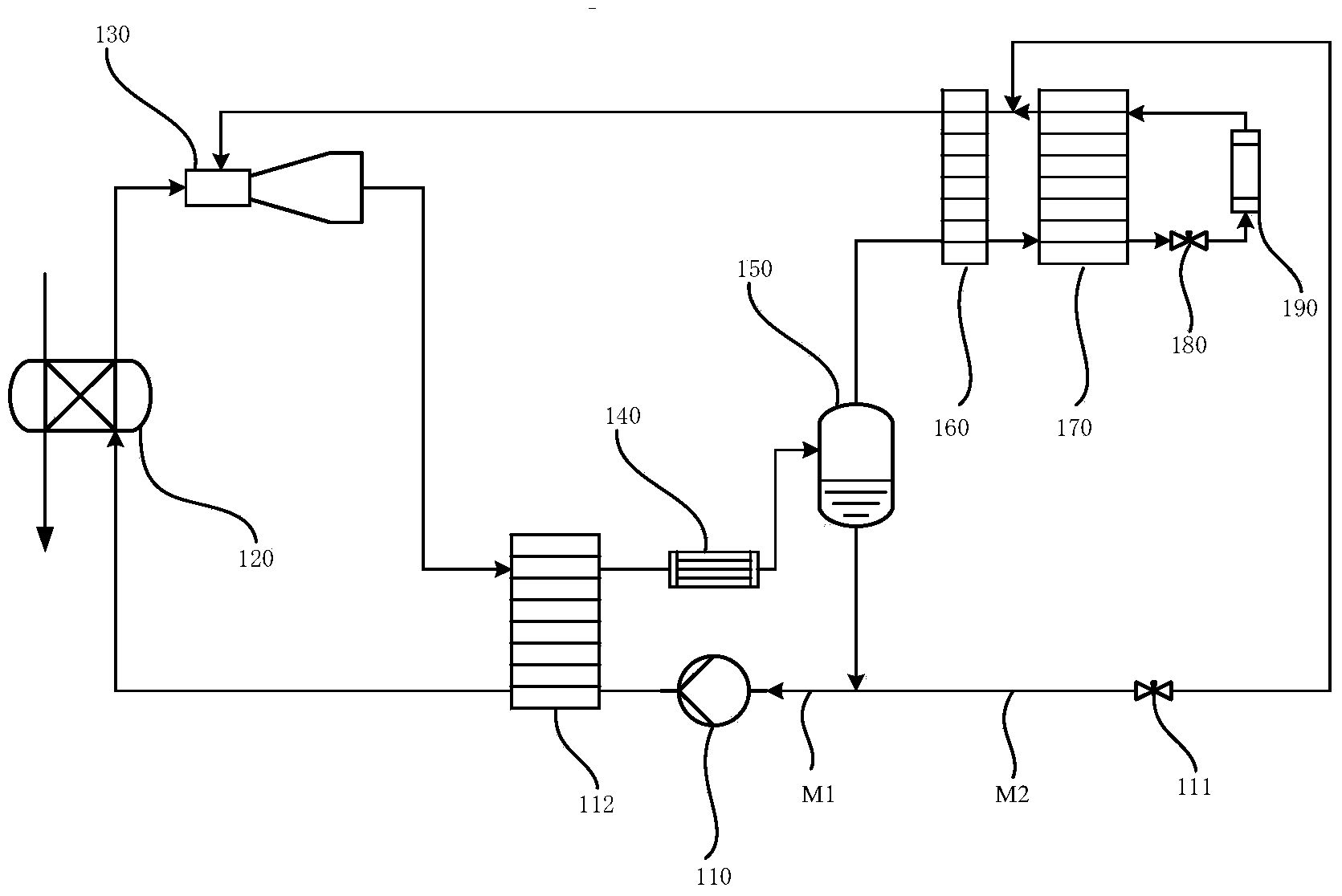 Mixed working medium low-temperature refrigerating cycle system driving ejector through waste heat