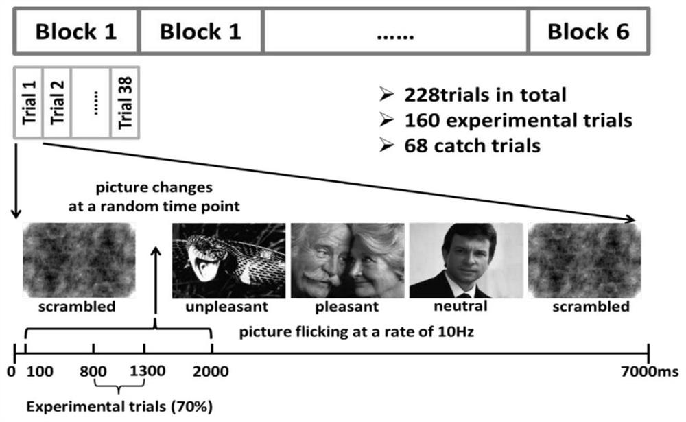 Construction method of emotional dynamic brain network map based on fusion of ssvep and erp