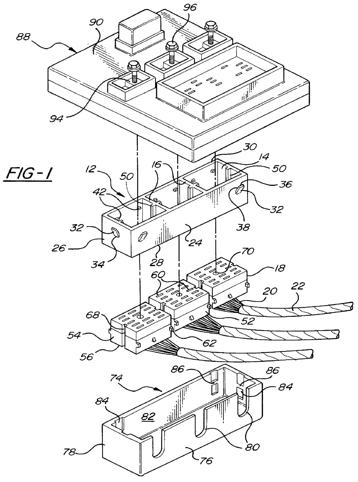 Junction block bracket for floating connector attachment