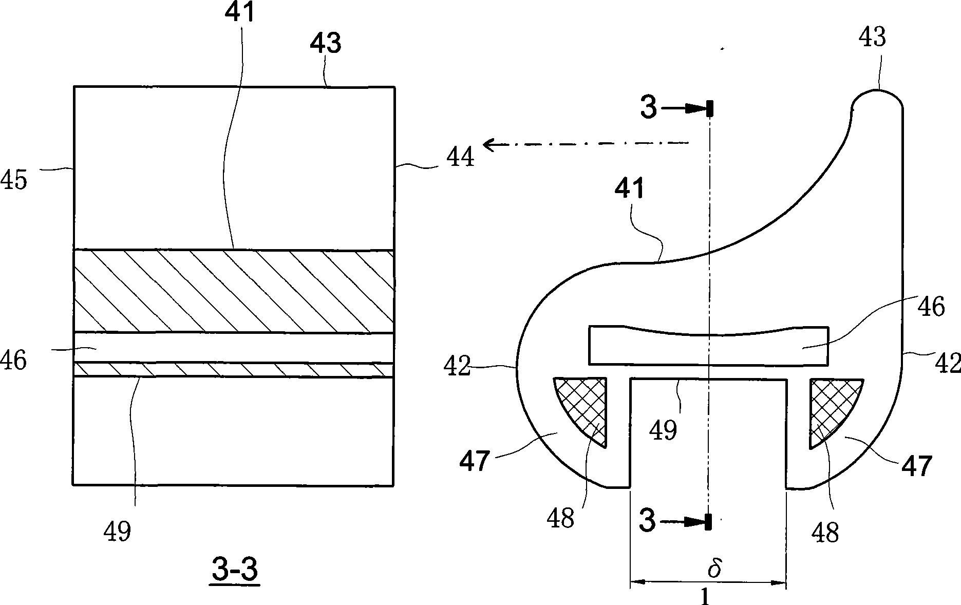 Structure of permutation and combination type windshield wiper