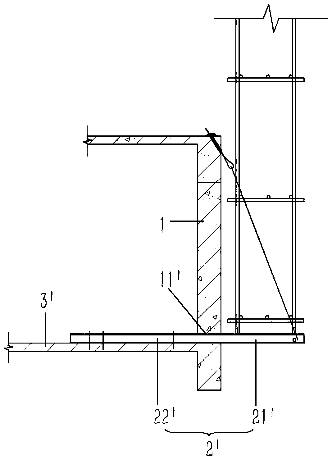Detachable circulation high-altitude large cantilever formwork and construction method thereof