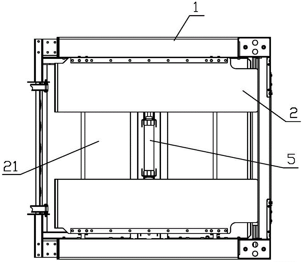 Unloading device in work clothes folding machine