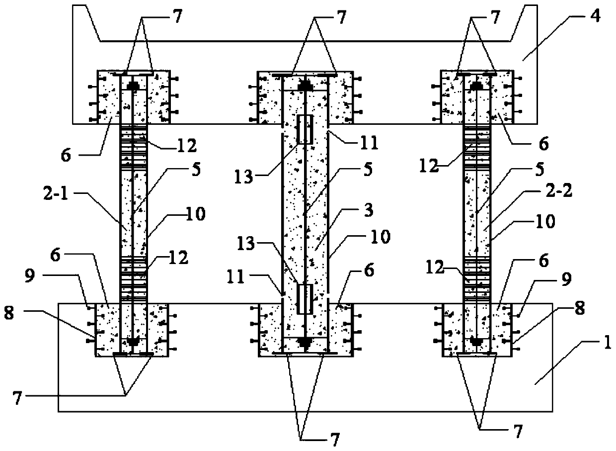 A multi-column pier system and construction method with high durability and anti-earthquake collapse