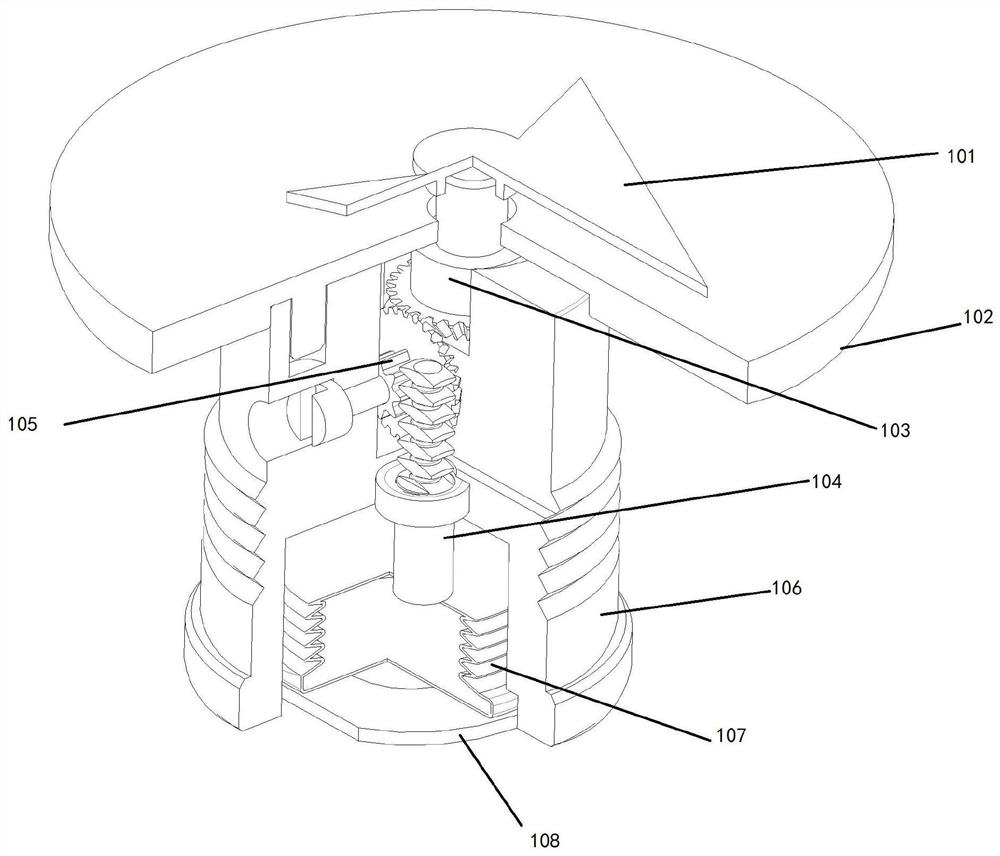 Dial calibration clutch device structure and watch