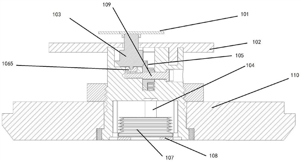 Dial calibration clutch device structure and watch