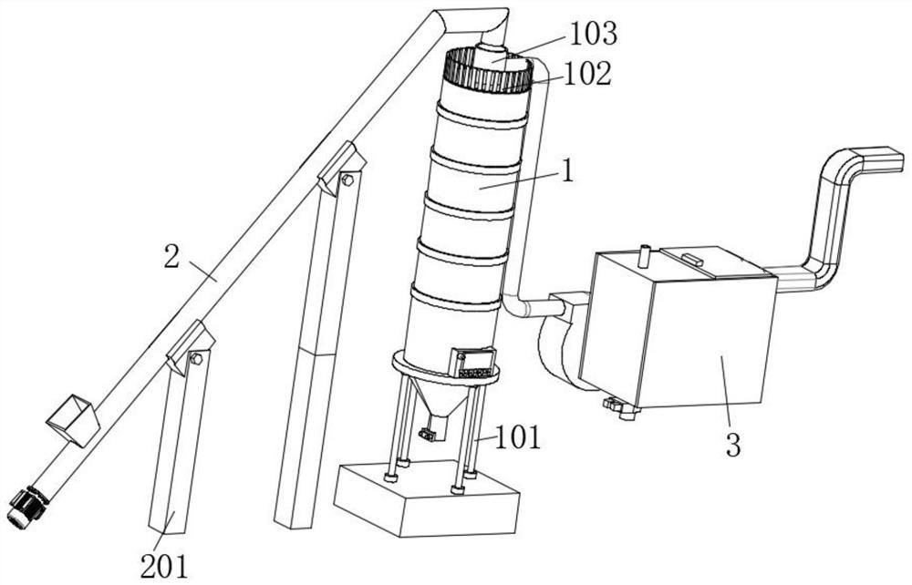 Alarm for monitoring operation state of raw material bin for mineral source nitrohumic acid production