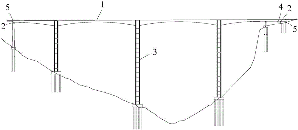 High-pier long-span narrow-bridge high-performance anti-seismic continuous rigid frame structure system