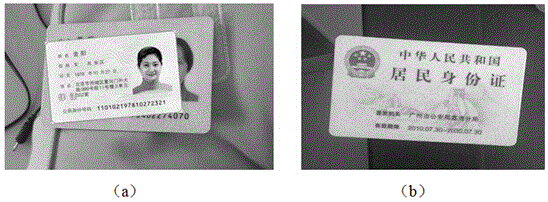 Digit recognition method for identification cards