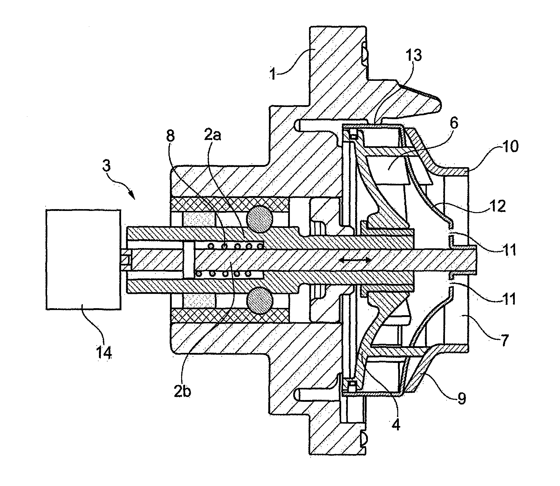 Controllable coolant pump