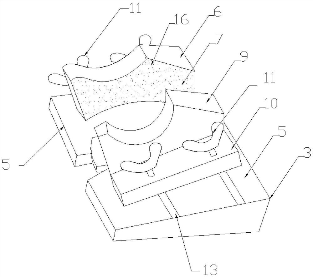 Experimental rabbit fixing device based on 3D printing technology and preparation method thereof