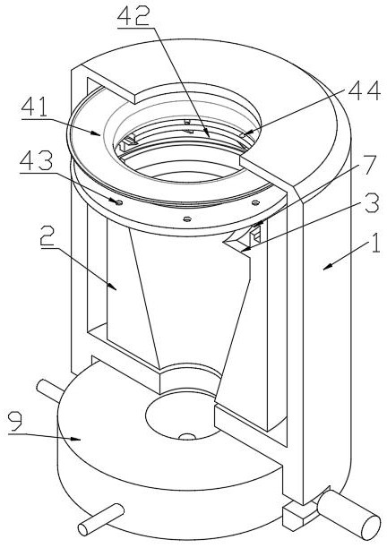 Wire drawing furnace for heating and melting glass base material for optical fiber