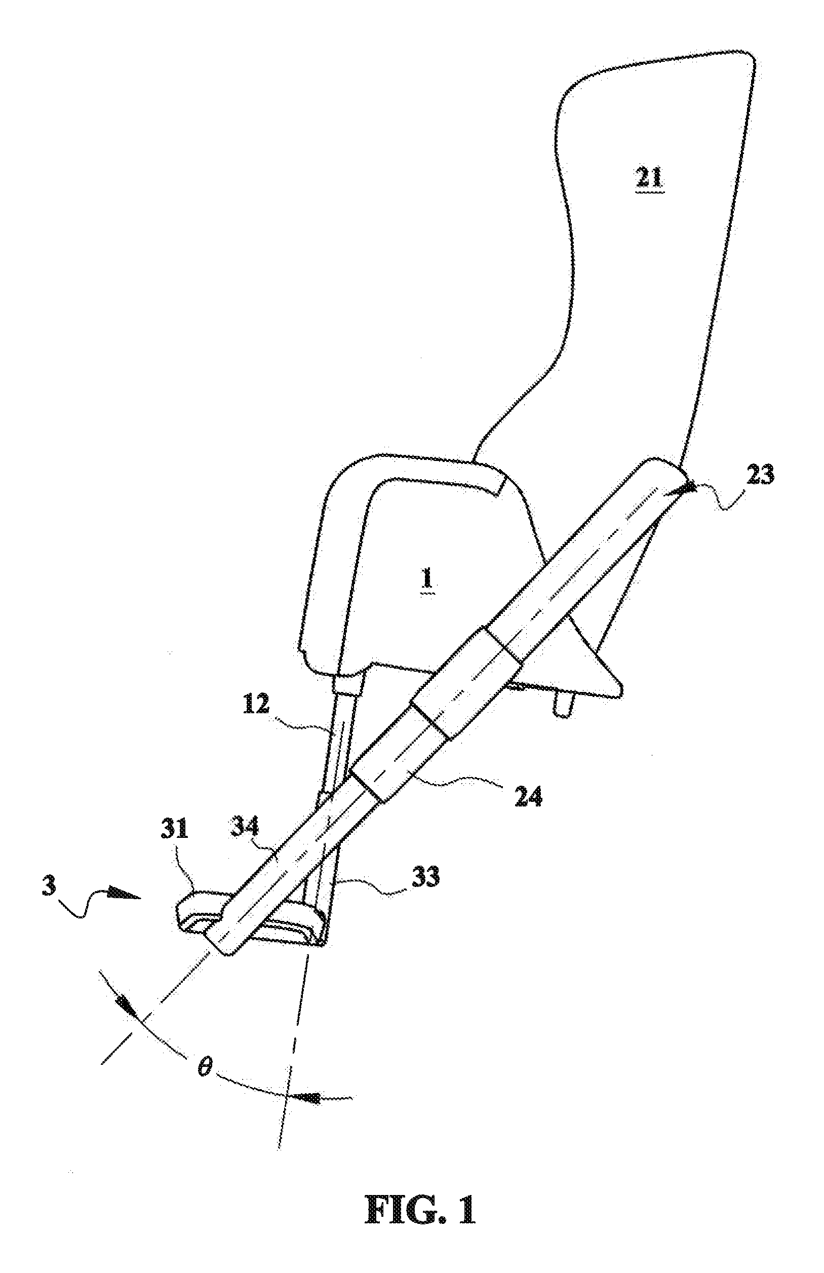 Space adjustment mechanism for a chair