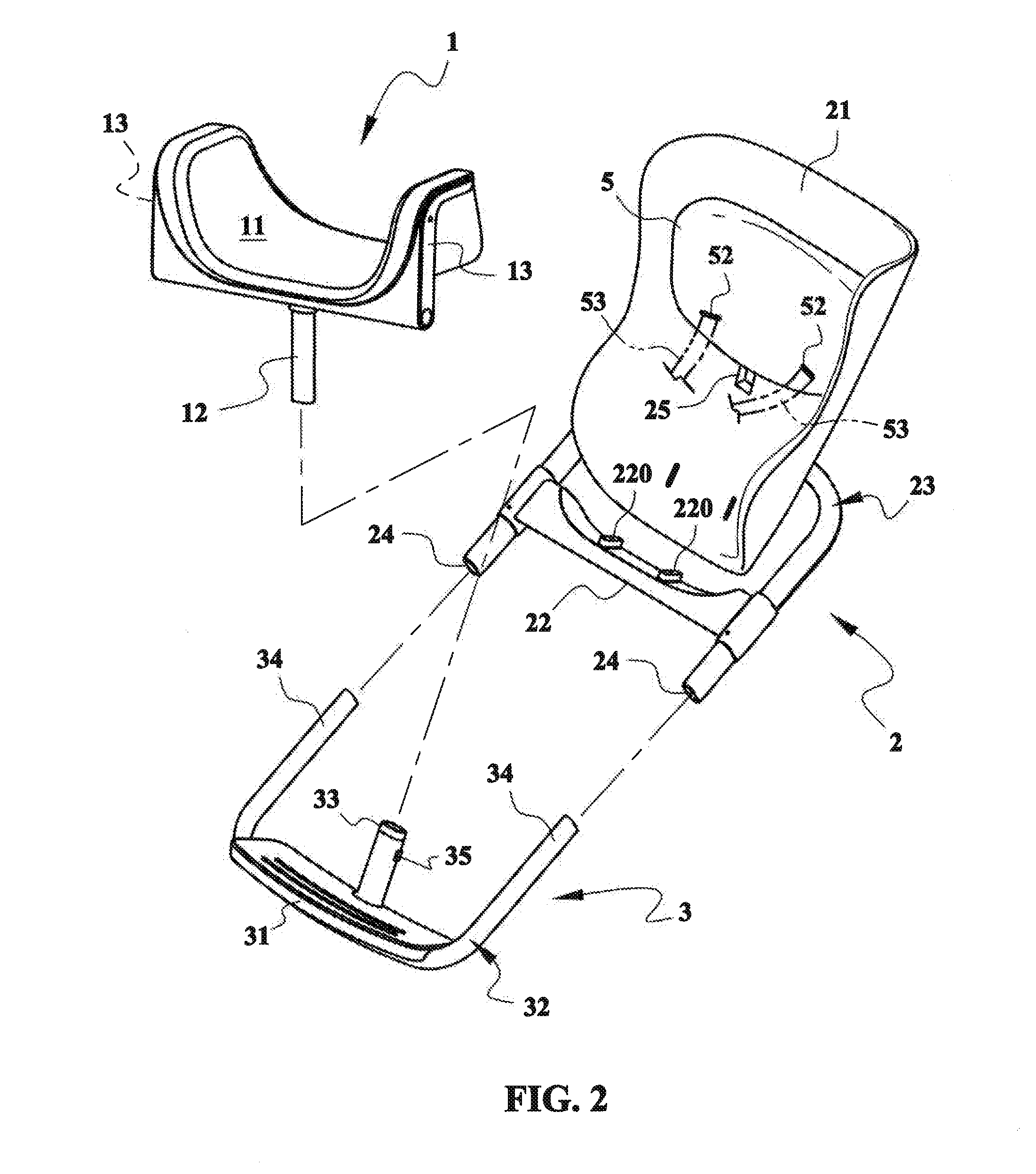 Space adjustment mechanism for a chair