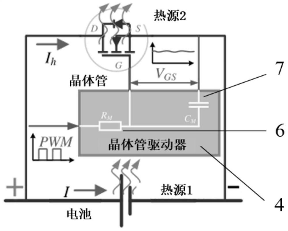 A low-temperature battery hybrid self-heating device and self-heating method based on it