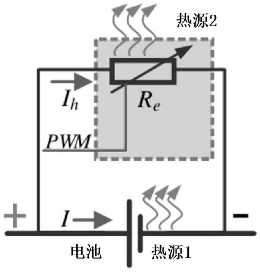 A low-temperature battery hybrid self-heating device and self-heating method based on it