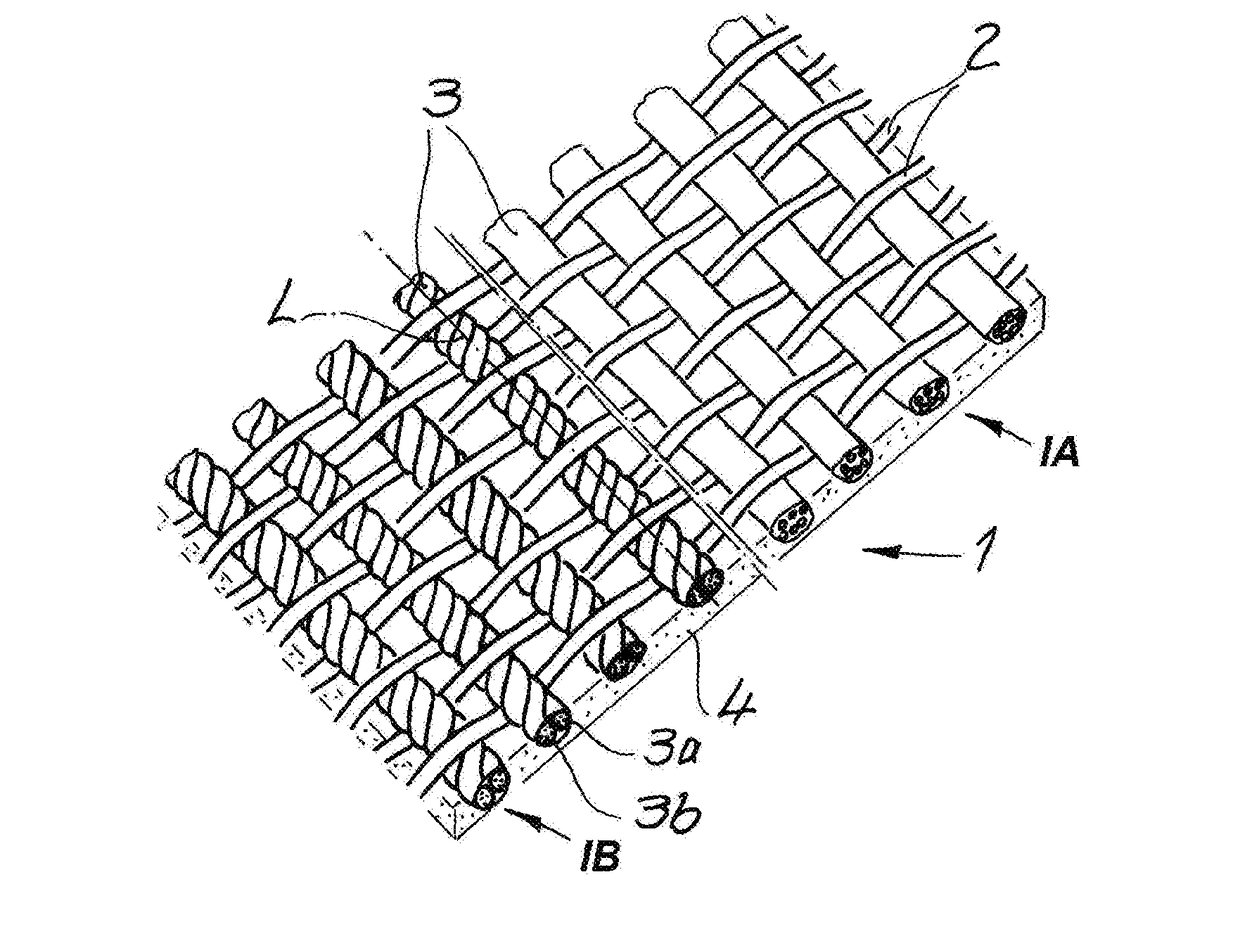 Adhesive strip for wrapping motor-vehicle cables