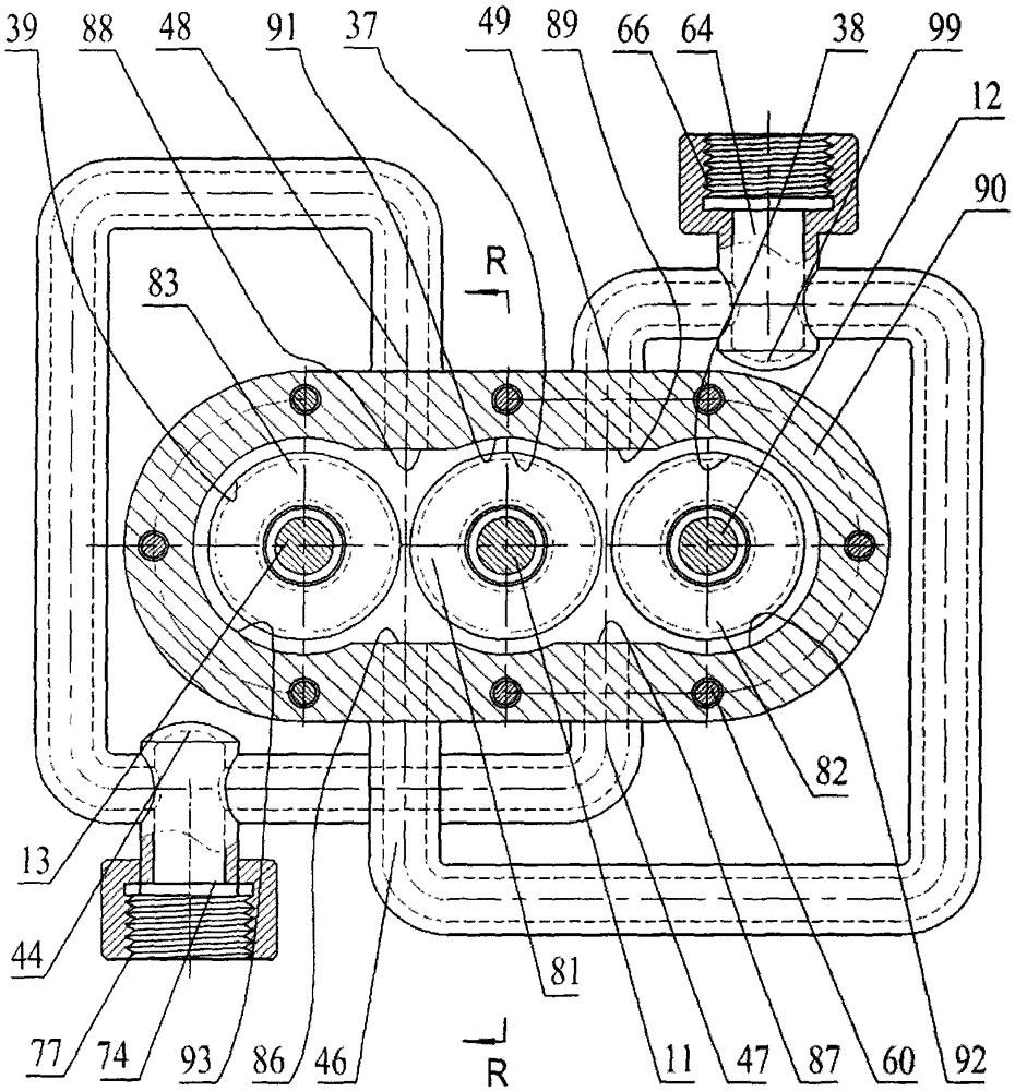 A double internal thread air bag balance gear pump