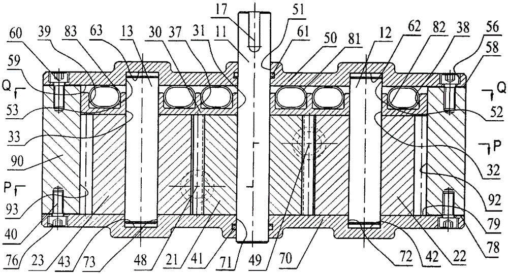 A double internal thread air bag balance gear pump