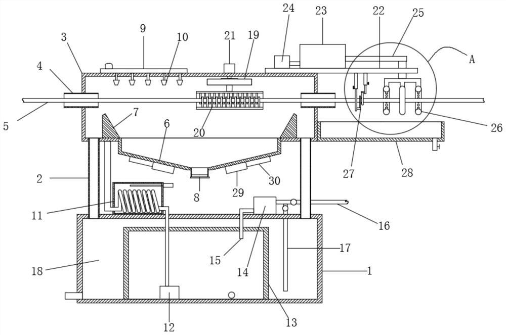 Cleaning machine for spring steel wire