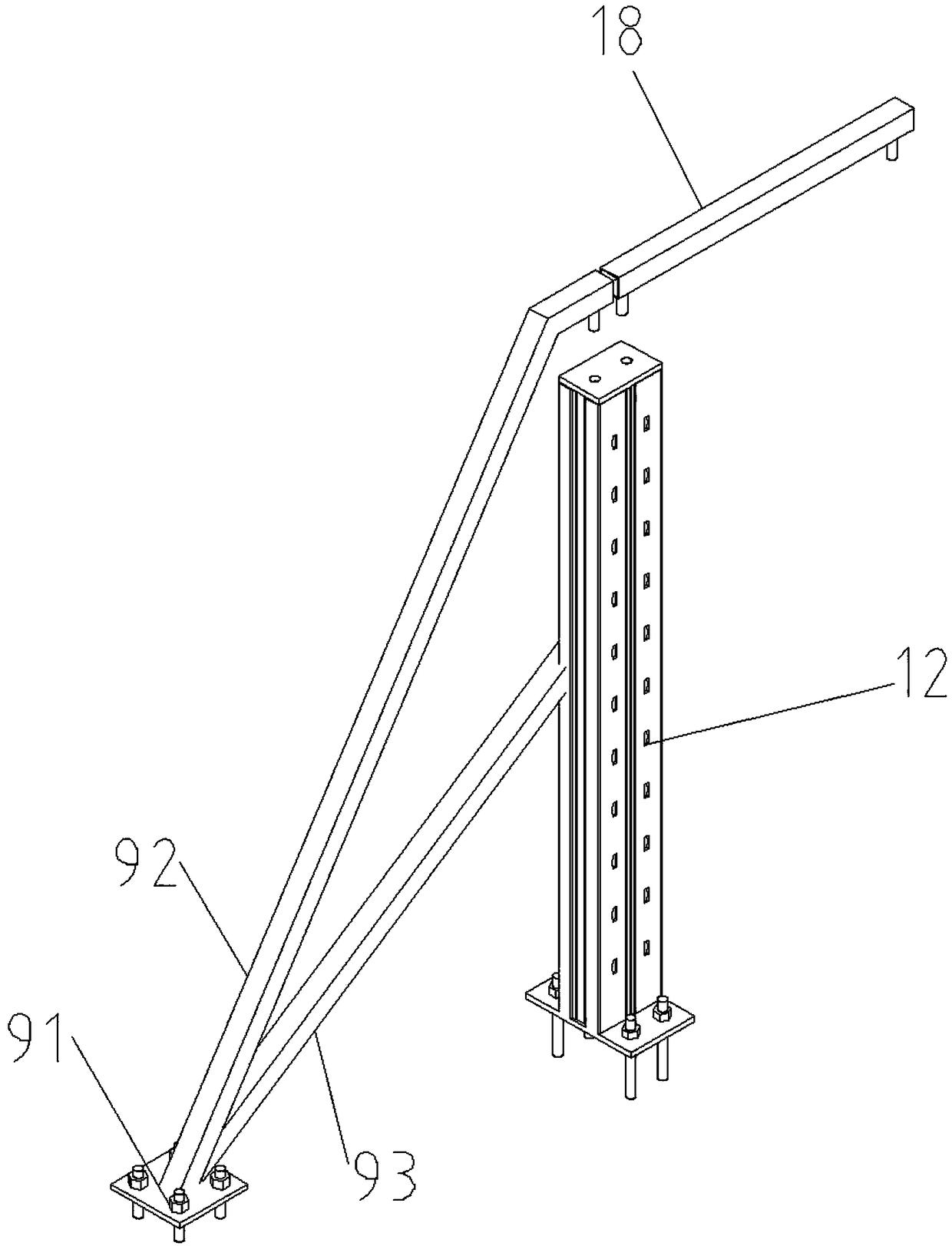 A batch prefabricated concrete component shared formwork system