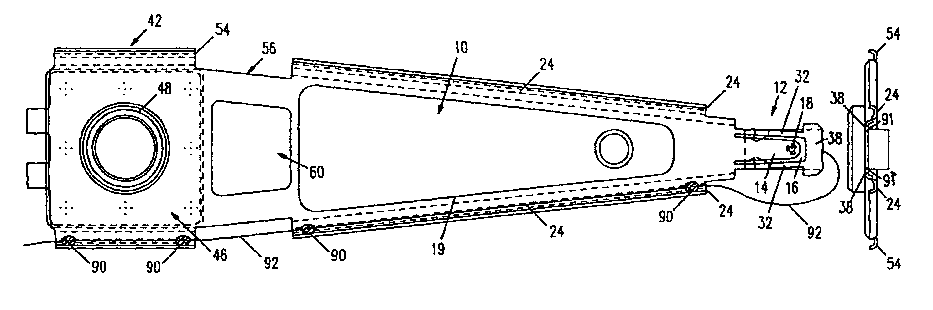 Magnetic head suspension assembly fabricated with integral load beam and flexure
