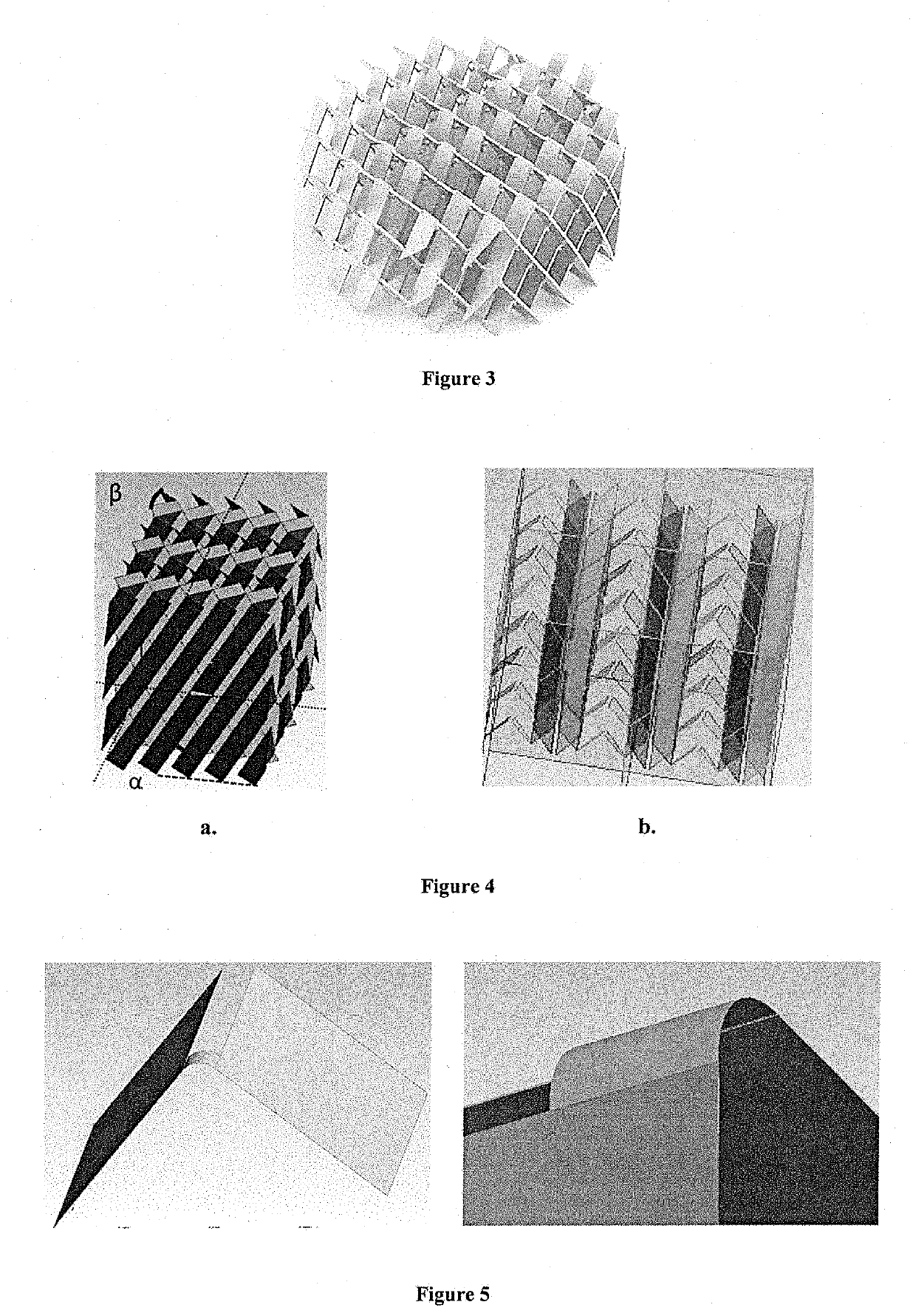 New packing for improving contact between a gas phase and a dispersed solid phase moving in counter-current flow