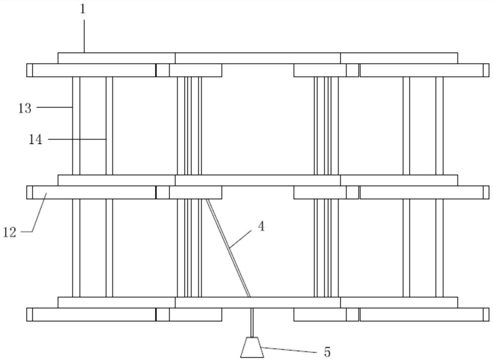 Hotel atrium decorative lighting installation method and structure