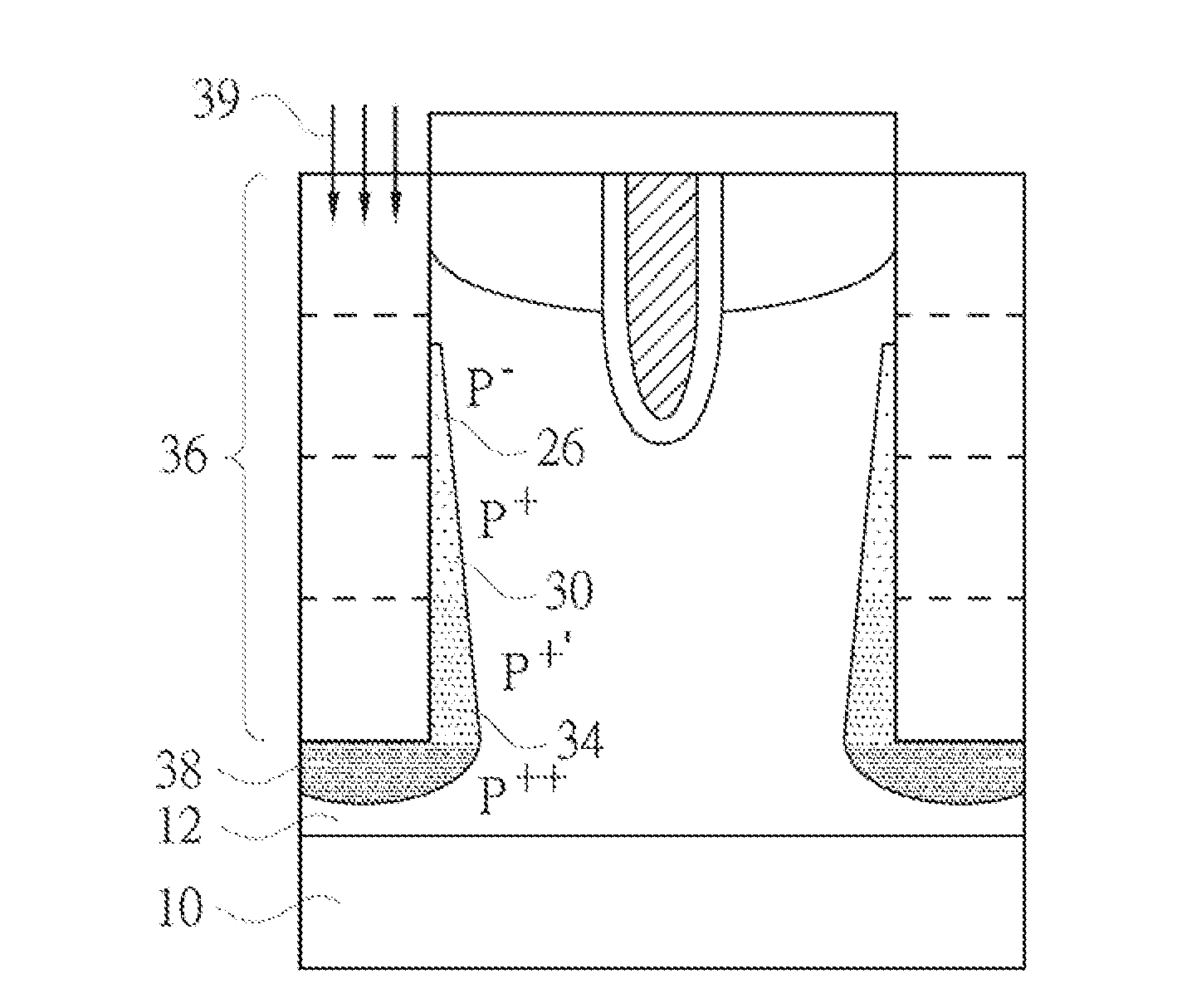 Trench power mosfet structure fabrication method