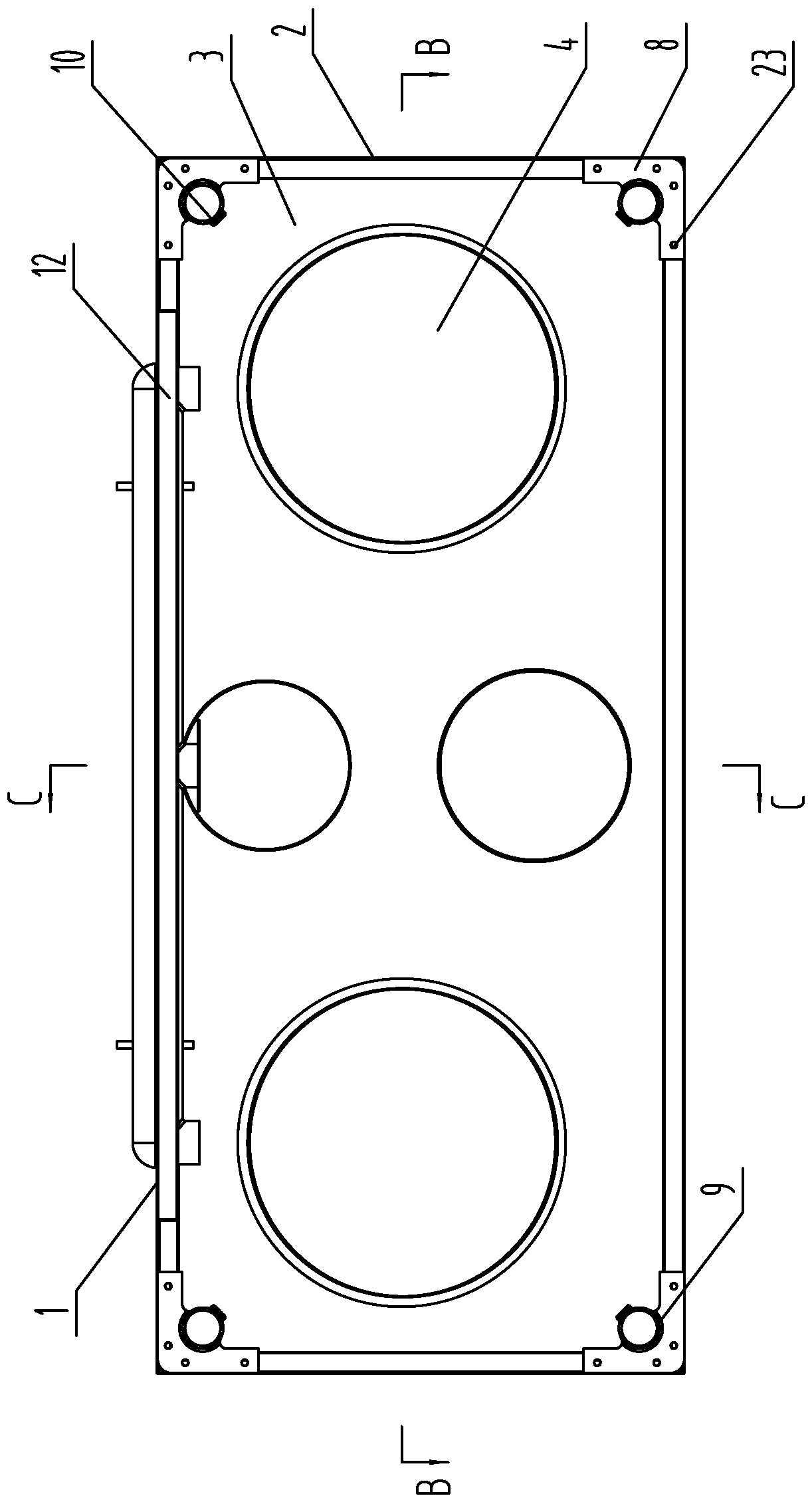 A commercial gas hob and its preparation process