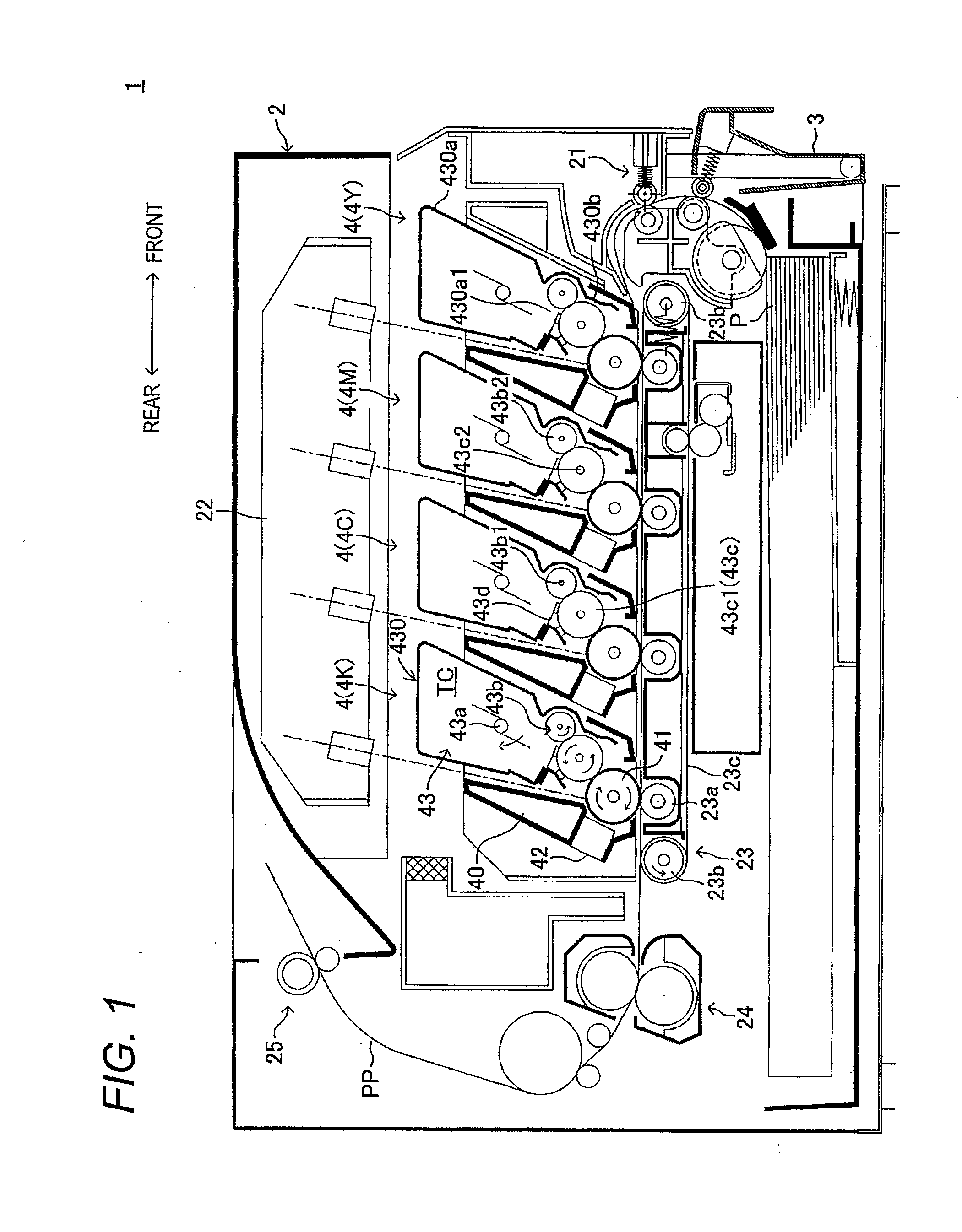 Casing Projections of an Image Forming Apparatus Configured to Support a Seal of a Developing Device