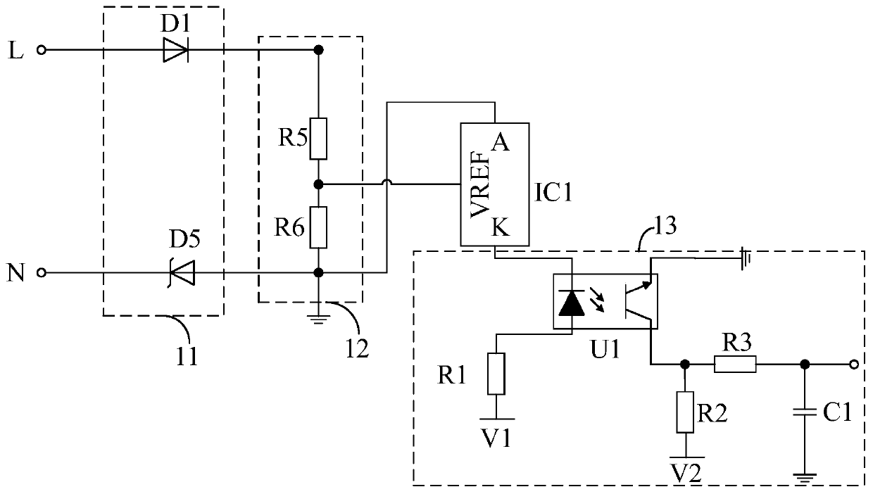 Air conditioner overvoltage detection circuit, air conditioner electric control device and air conditioner