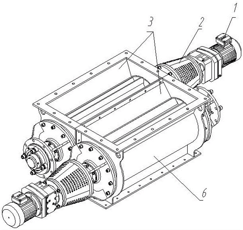 Multifunctional detachable type double-impeller rotary air locking valve device