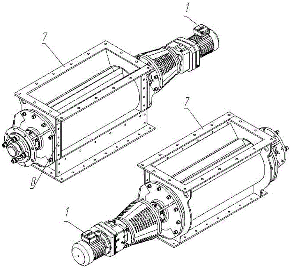 Multifunctional detachable type double-impeller rotary air locking valve device