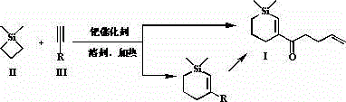 Silicon hetero-beta-dynascone and preparation method thereof