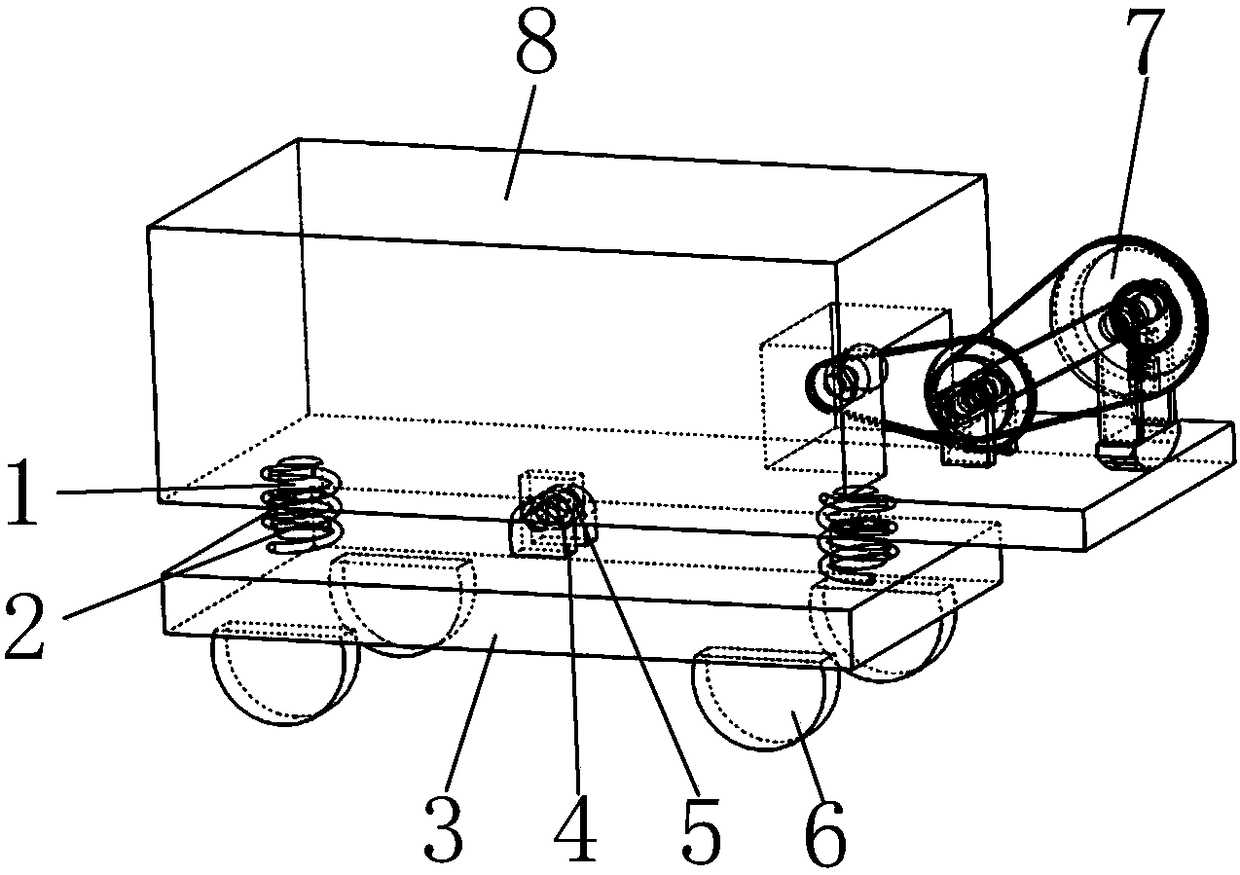 Turn-over-preventing device used for agricultural machine based on centrifugal force adjusting