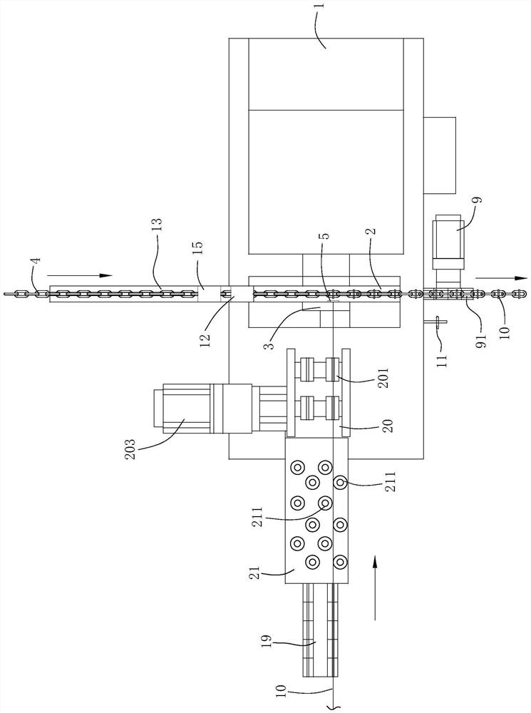 Automatic steel wire cutting and welding machine based on chain