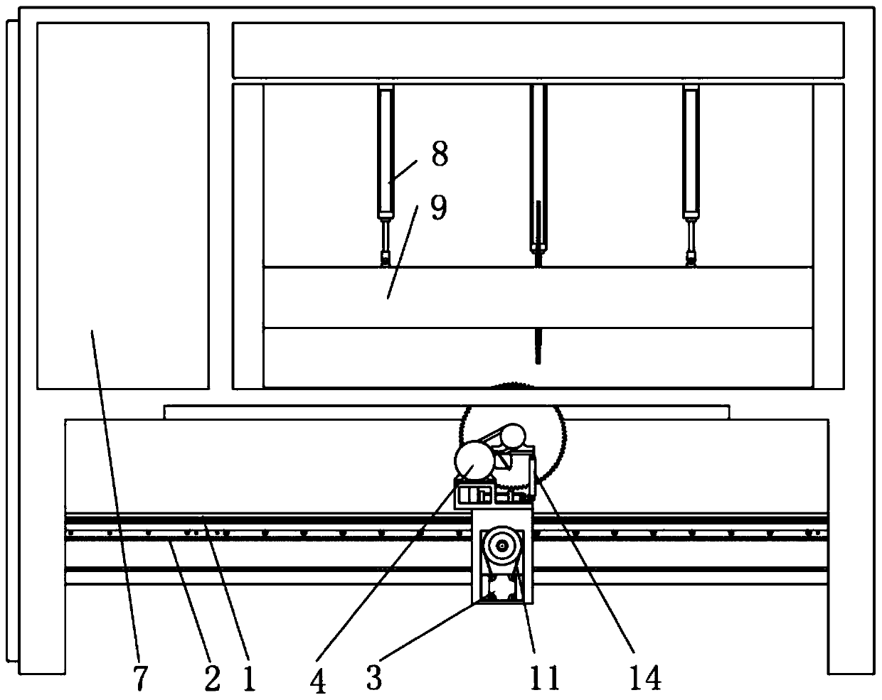 Plate blank cut-off device