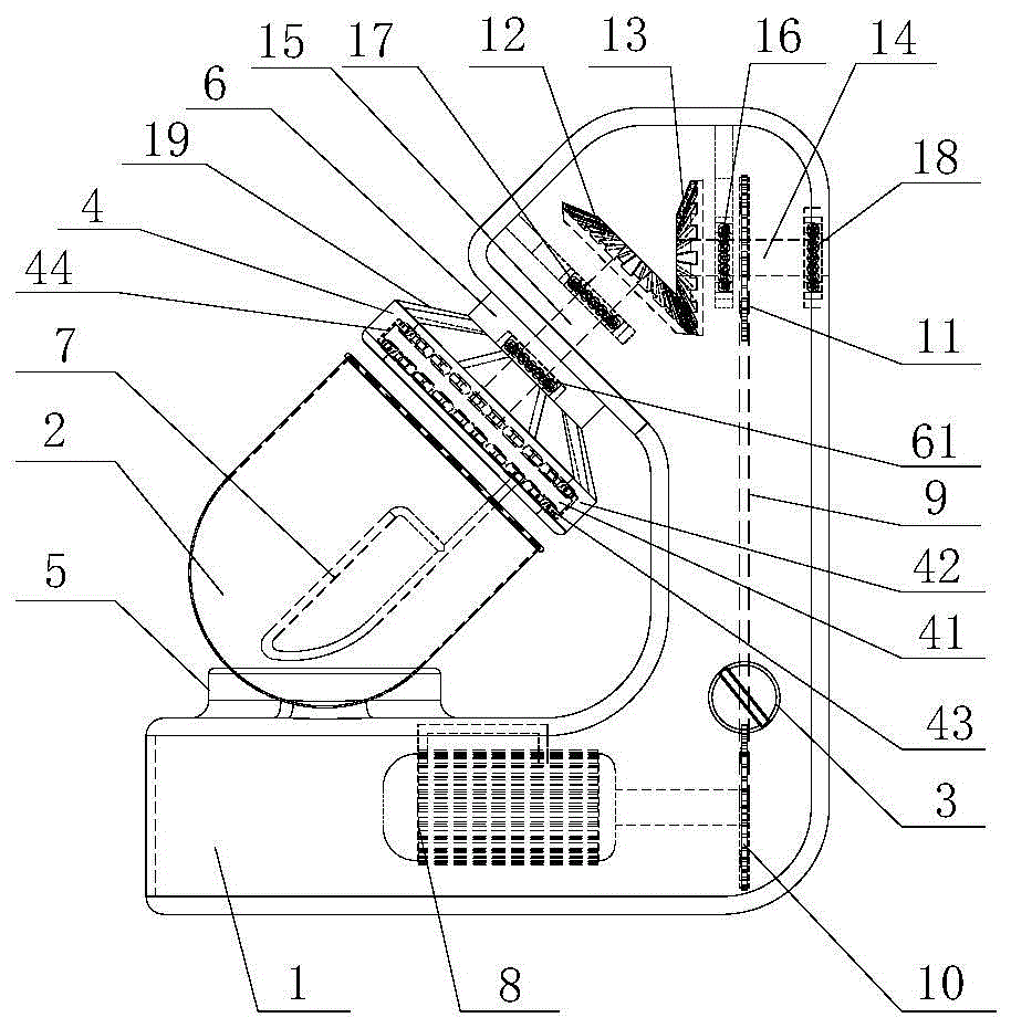 A kind of mixer for making gluten rapidly and using method thereof