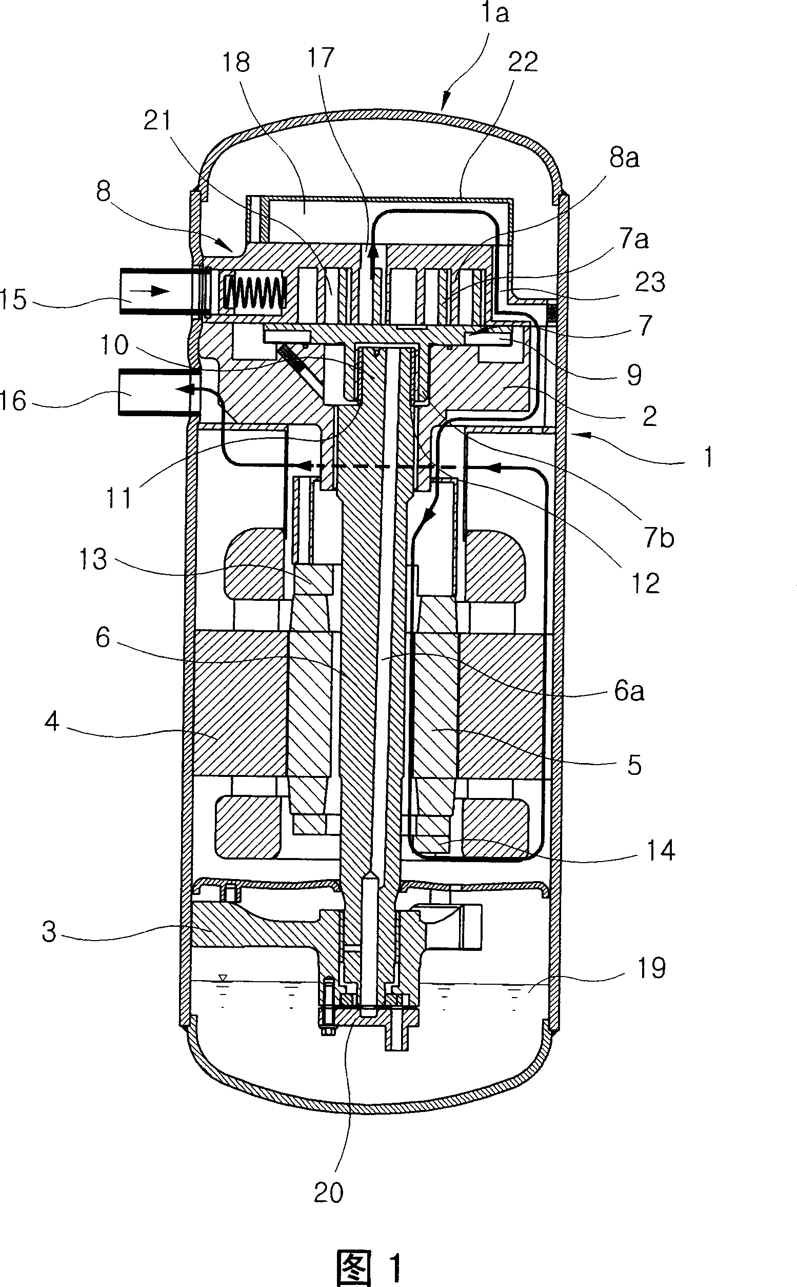 Silencer for scroll compressor