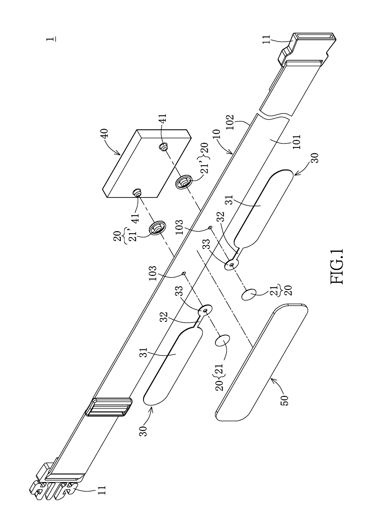 Wearable device and electric signal detection unit thereof