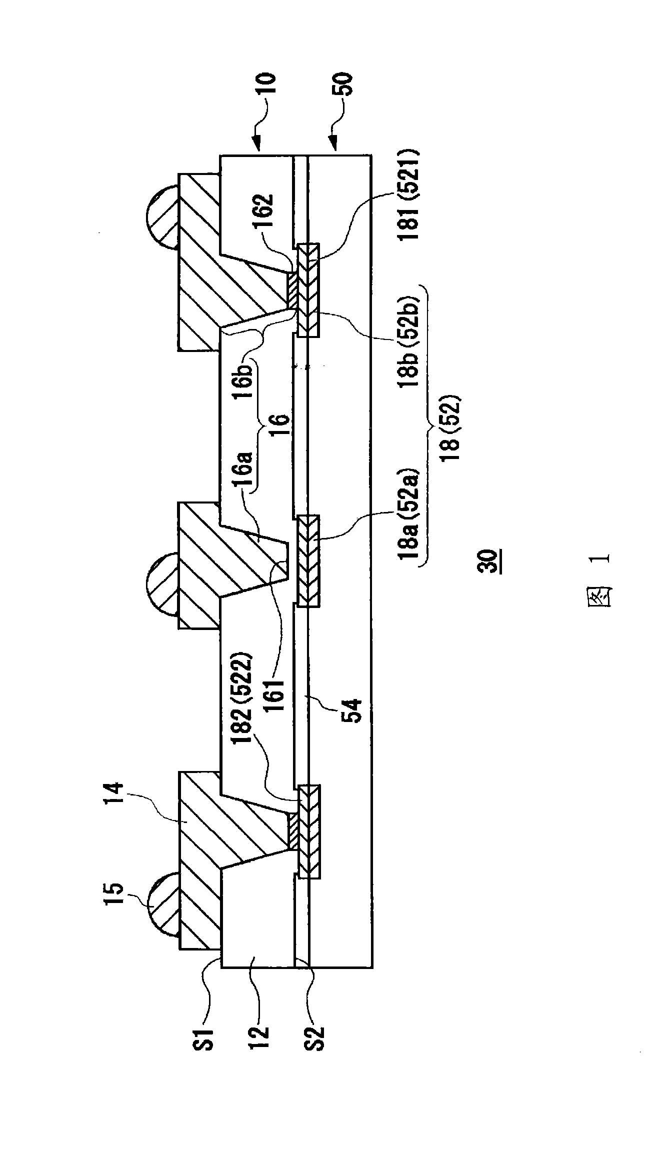 Substrate for mounting device, semiconductor module and method for producing the same, and portable apparatus