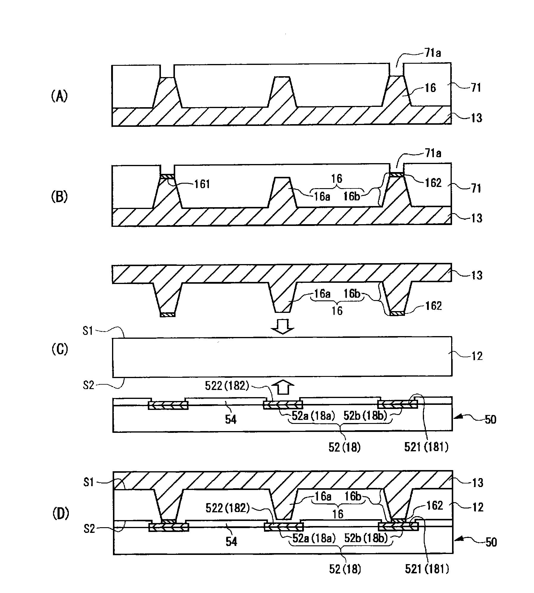 Substrate for mounting device, semiconductor module and method for producing the same, and portable apparatus