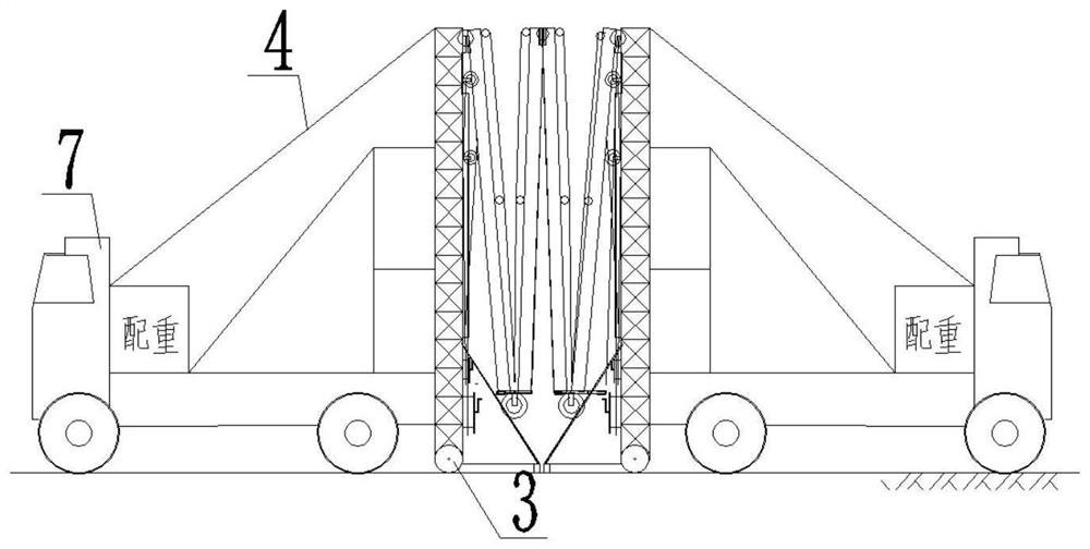 Movable folding hangar capable of being transversely unfolded and folded
