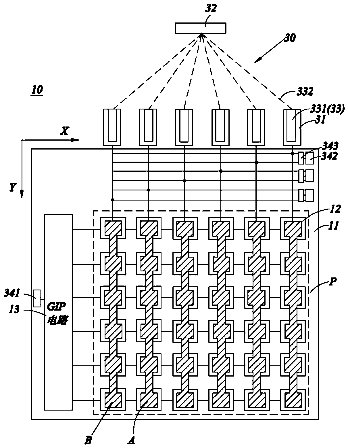 Array substrate, testing method and device, forming method and device and display panel forming method