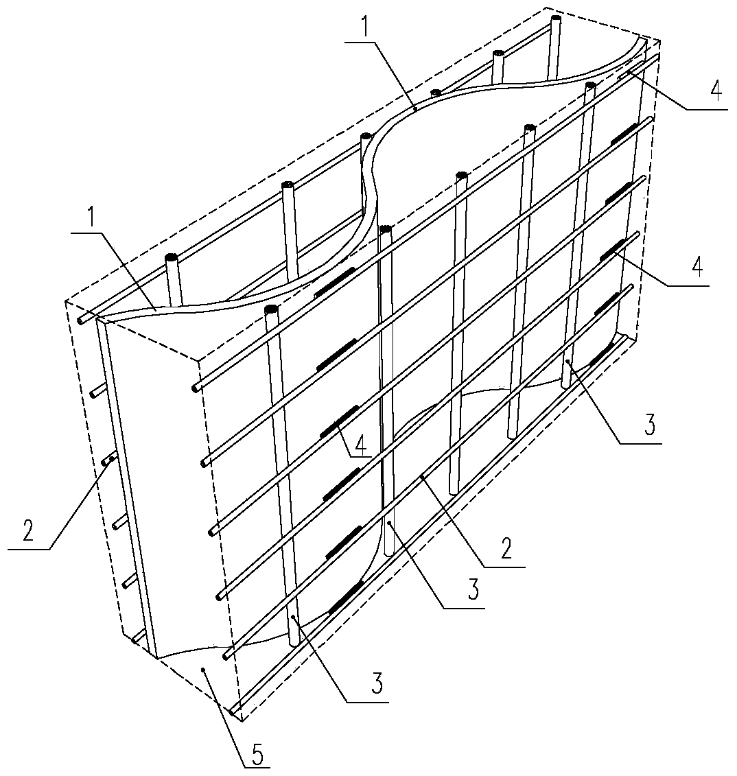 A corrugated welded reinforced steel plate-concrete composite shear wall