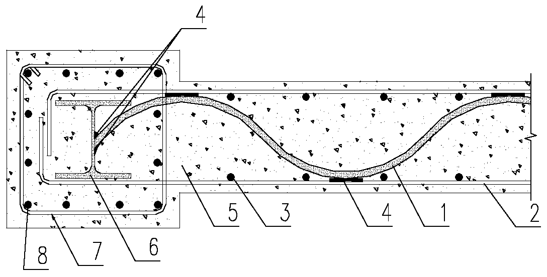 A corrugated welded reinforced steel plate-concrete composite shear wall