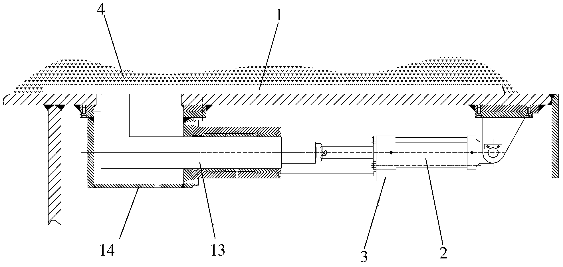 Covering earth prevention system of rectangular shield tunneling machine and control method of covering earth prevention system