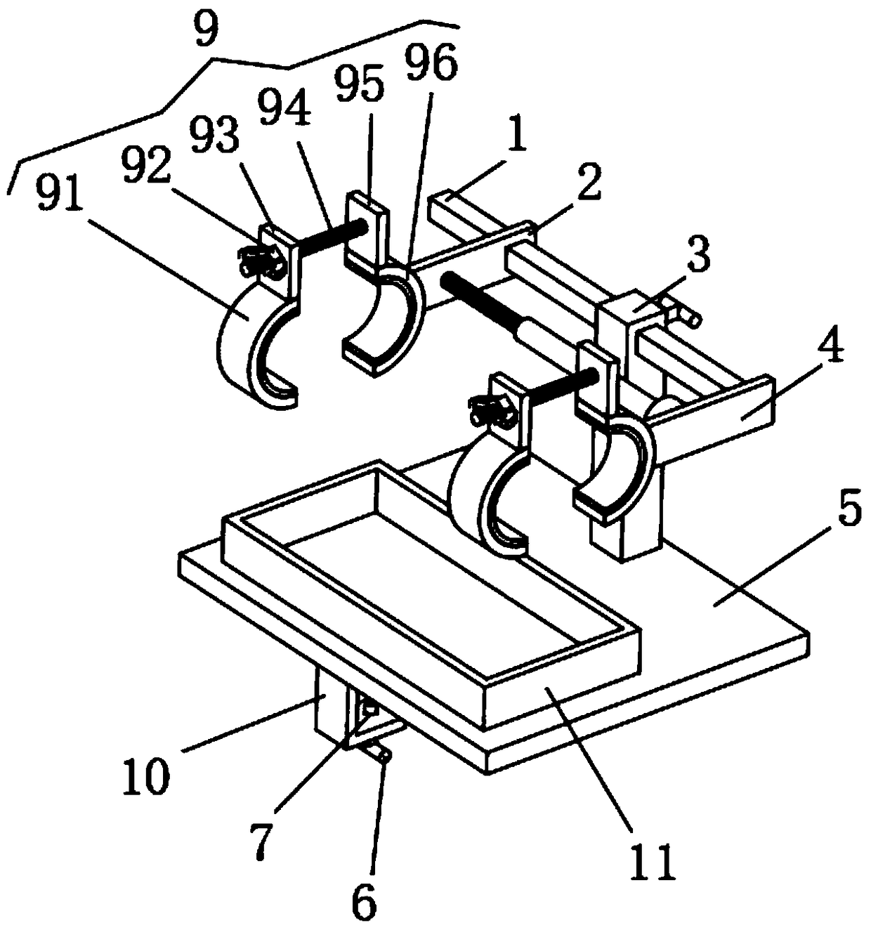 Wound care cleaning table for operation of pediatric surgery