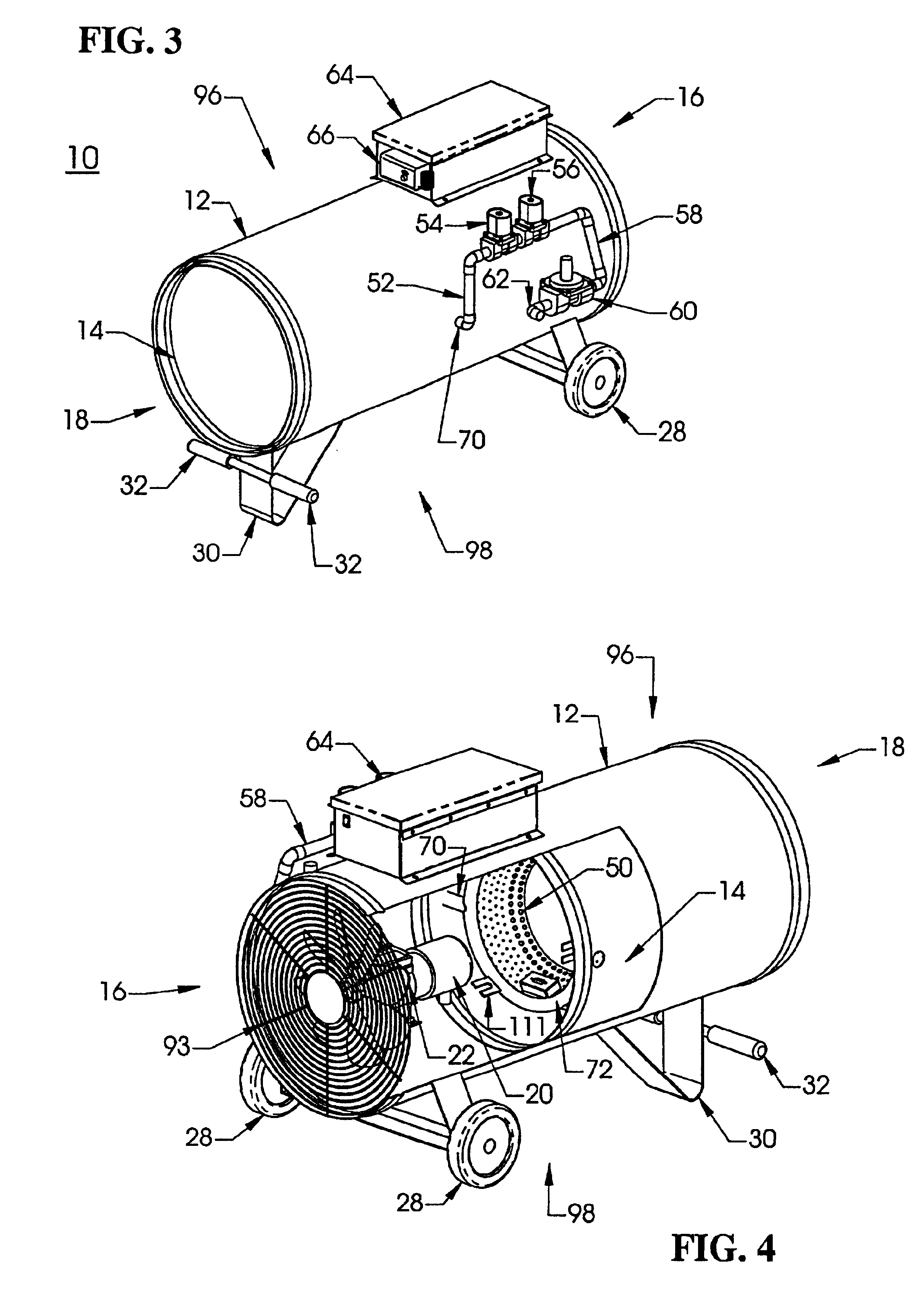 Combustion system for a heater