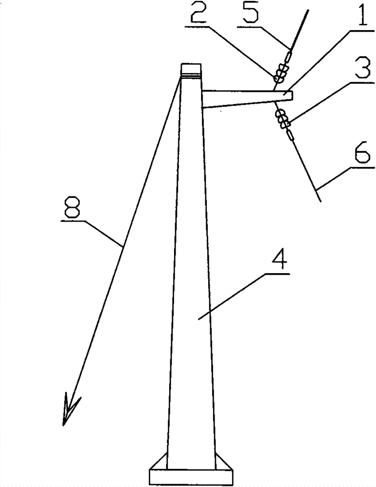 Stringing method of high-tension overhead line
